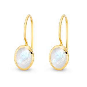 Cocktail Ohrstecker Oval Vergoldet