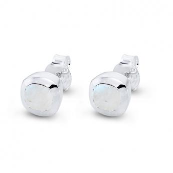 Cocktail Ohrstecker Square Mini Mondstein 