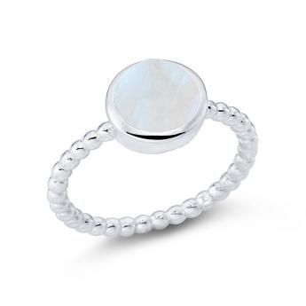 Ring Bols Moonstone white cabouchon 