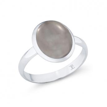 Mondstein grau cabouchon 