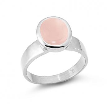 Cocktail Ring Oval Rose Quartz 