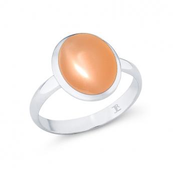 Mondstein orange cabouchon 