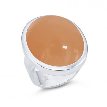 Ring Oval Big Orange Mondstein 