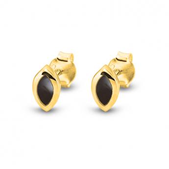 Studs Markis Onyx Goldplated 
