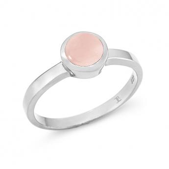 Cocktail Ring Basic Mini Rosenquarz 