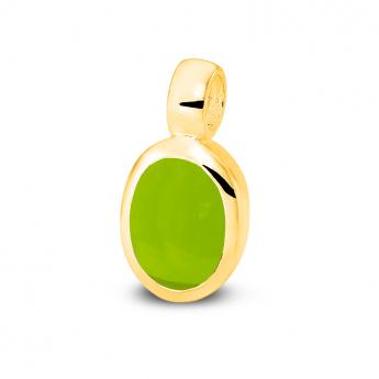Cocktail Pendant Oval Mini Goldplated Peridot 