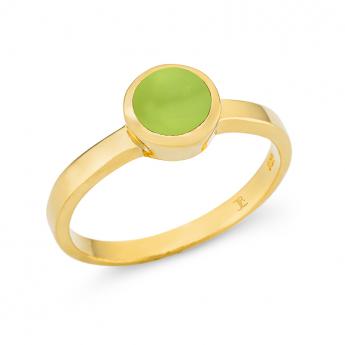 Cocktail Ring Basic Mini Vergoldet Peridot 