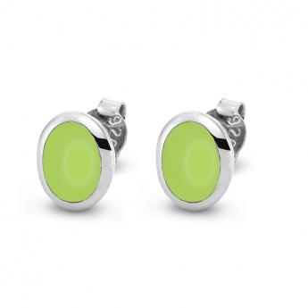 Cocktail Ohrstecker Oval Peridot 