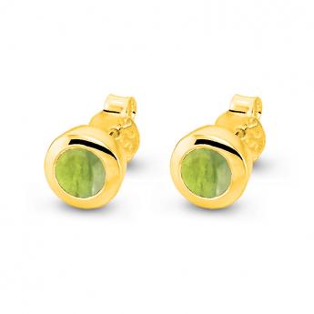 Cocktail Studs Basic  Mini Peridot Goldplated 