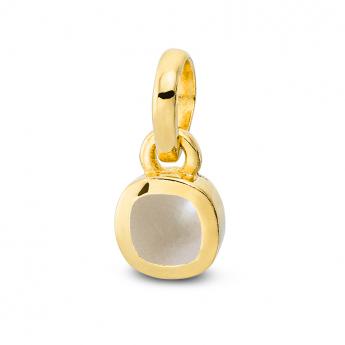 Cocktail Anhänger Square Mini Pearl Goldplated 