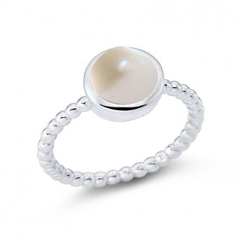 Ring Bols Perl cabouchon 