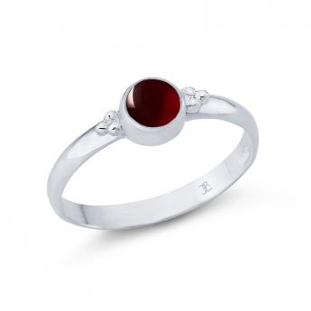 Ring Granat cabouchon 