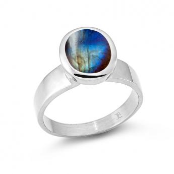 Cocktail Ring Oval Labradorite 