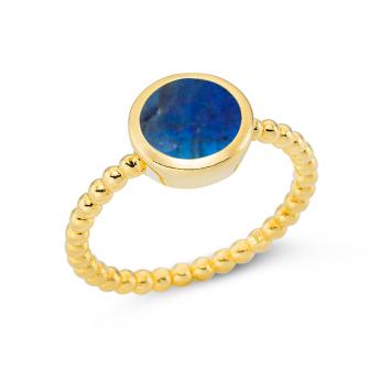 Ring Bols Goldplated Labradorith 