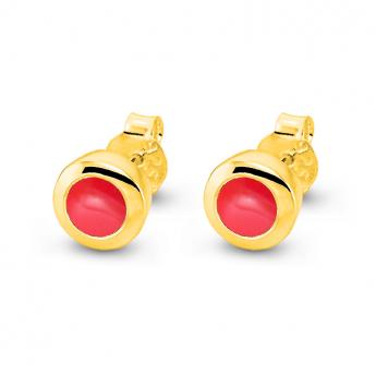 Cocktail Studs Basic  Mini Coral Goldplated 