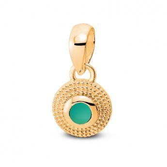 Pendant Bali Chrysopras Goldplated 