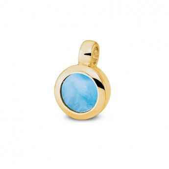 Cocktail Pendant Mini Goldplated Larimar 
