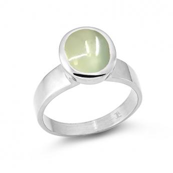 Cocktail Ring Oval Prehnite 