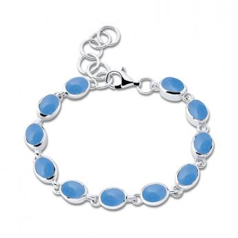 Cocktail Armband Blauer Chalcedon 