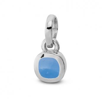 Cocktail Anhänger Square Mini Blauer Chalcedon 
