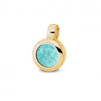 Cocktail Pendant Mini Goldplated Amazonite 