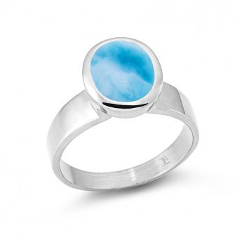 Cocktail Ring Oval Larimar 