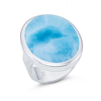 Ring Oval Big Larimar 