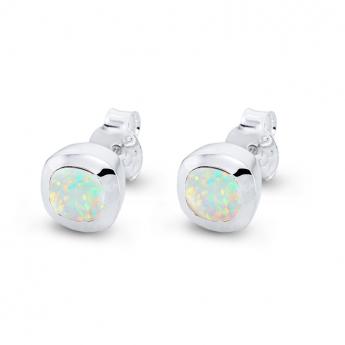 Cocktail Ohrstecker Square Mini Opal 