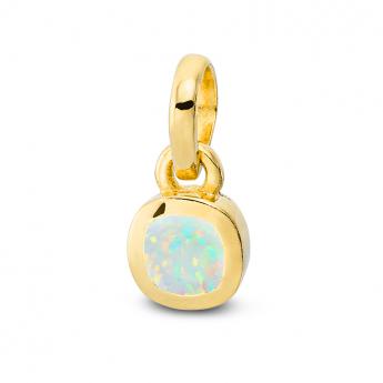 Cocktail Pendant Square Mini Opal Goldplated 
