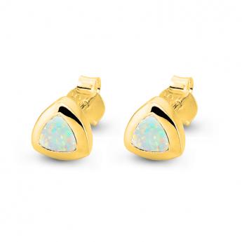 Studs Triangle Opal Goldplated 