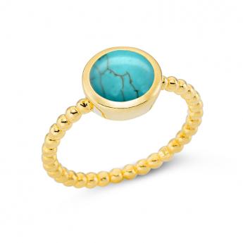 Ring Bols Goldplated Türkis 