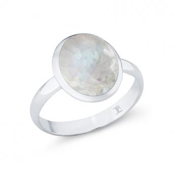 Mondstein weiß facettiert 