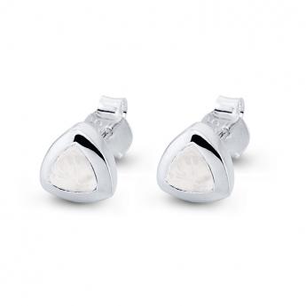 Ohrstecker Triangle Moonstone 