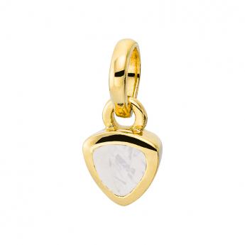 Cocktail Pendant Triangle Moonstone Goldplated 