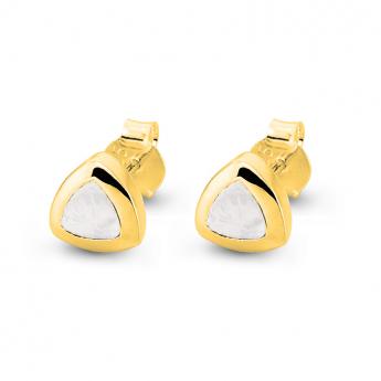 Studs Triangle Moonstone 
