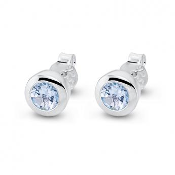 Cocktail Ohrstecker Mini Blautopas 