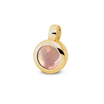 Cocktail Pendant Mini Goldplated  Rosenquarz 