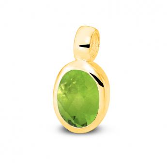 Cocktail Pendant Oval Mini Goldplated Peridot 