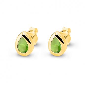 Studs Drop Peridot Goldplated 