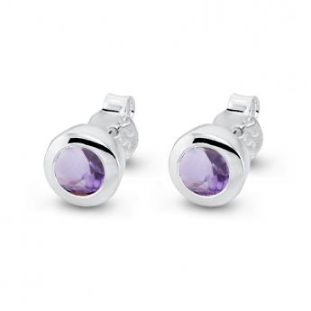 Cocktail Ohrstecker Mini Amethyst 