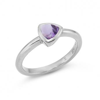 Ring Triangle Amethyst 