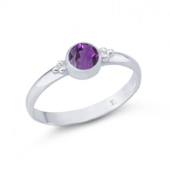 Ring Amethyst facettiert 