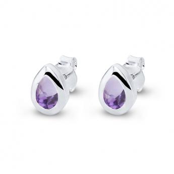 Ohrstecker Drop Amethyst 