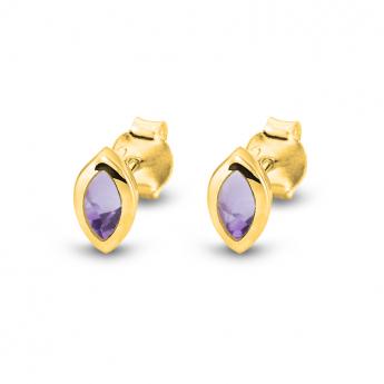 Ohrstecker Markis Amethyst Vergoldet 