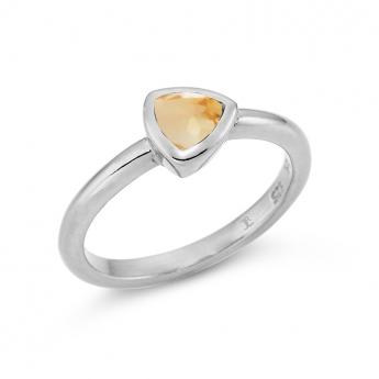 Ring Triangle Citrine 
