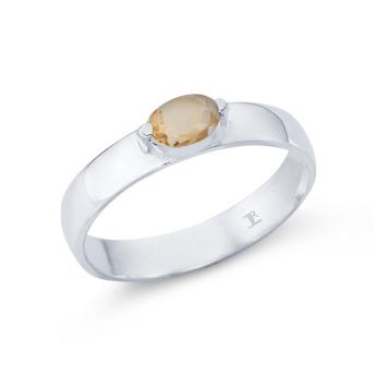 Ring Oval Crown Citrine 