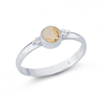 Ring Citrin facettiert 