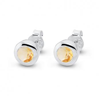 Cocktail Ohrstecker Mini Citrin 