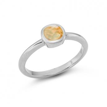 Cocktail Ring Square Mini Citrin 
