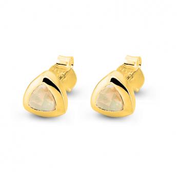 Studs Triangle Citrin Goldplated 
